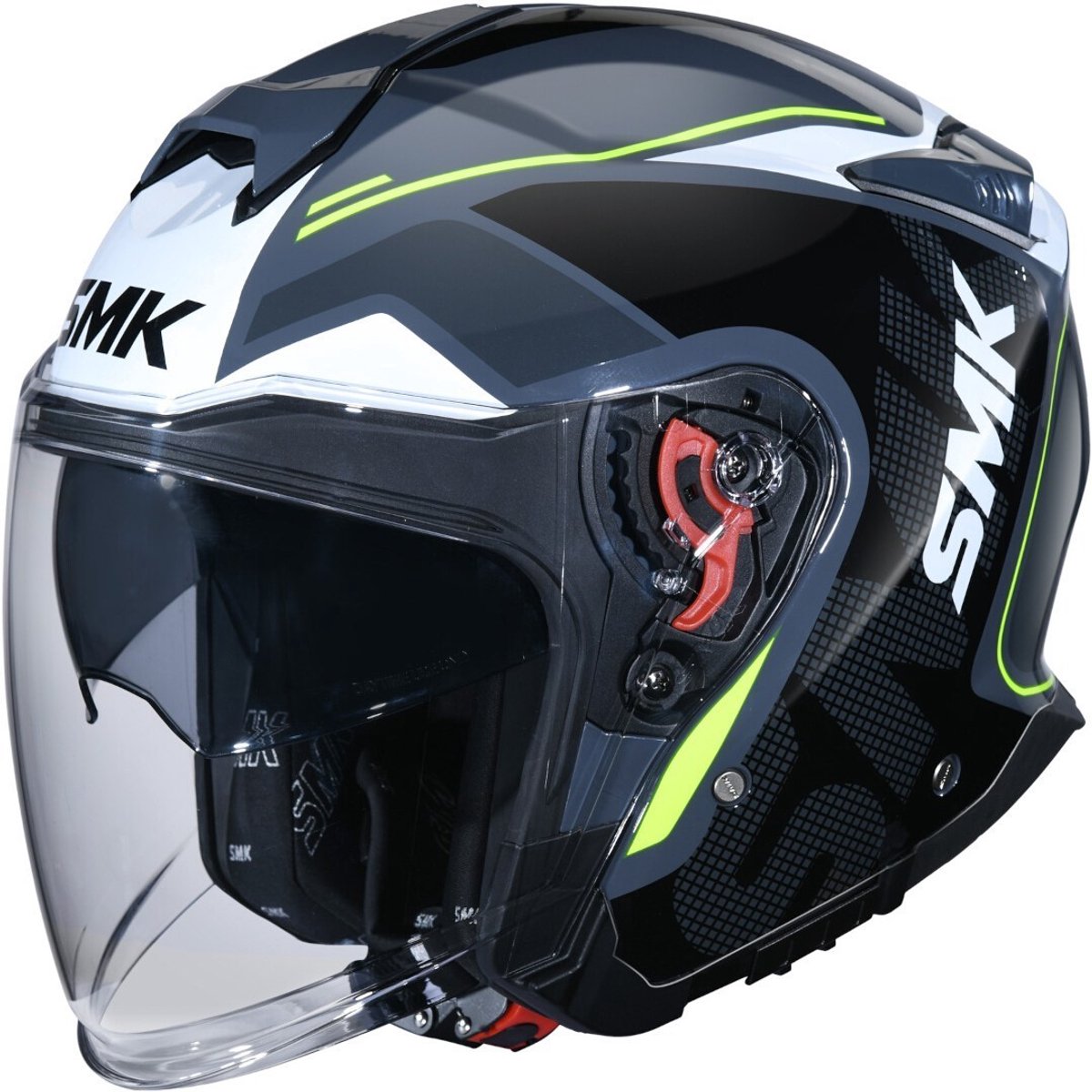 SMK GTJ Tourer Zwart Grijs Jethelm - Helm