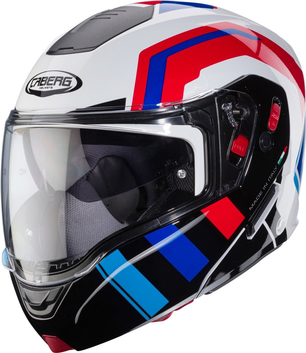 Caberg Horus X Road Wit Zwart Blauw Systeemhelm - Maat XL - Helm