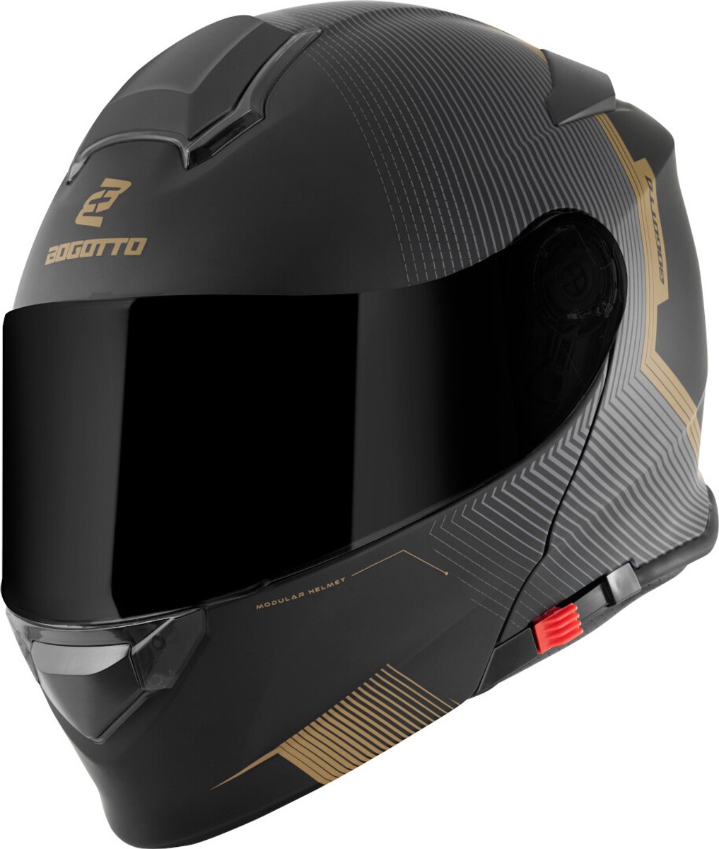 Bogotto H271 Wayke Mat Zwart Bruin Systeemhelm - Maat XL - Helm