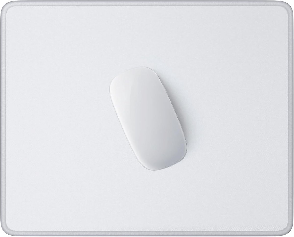 Vierkante muismat met antislip rubberen basis - 26 x 21 cm, gestikte rand, waterdicht, ideaal voor kantoor en gaming