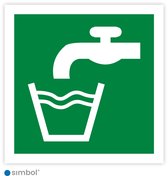 Simbol® - Autocollant eau potable (E015) - Format 25 x 25 cm.