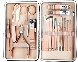 Professionele Manicure Set & Pedicureset – Nagelset – behandeling nagels en huid - 18delig