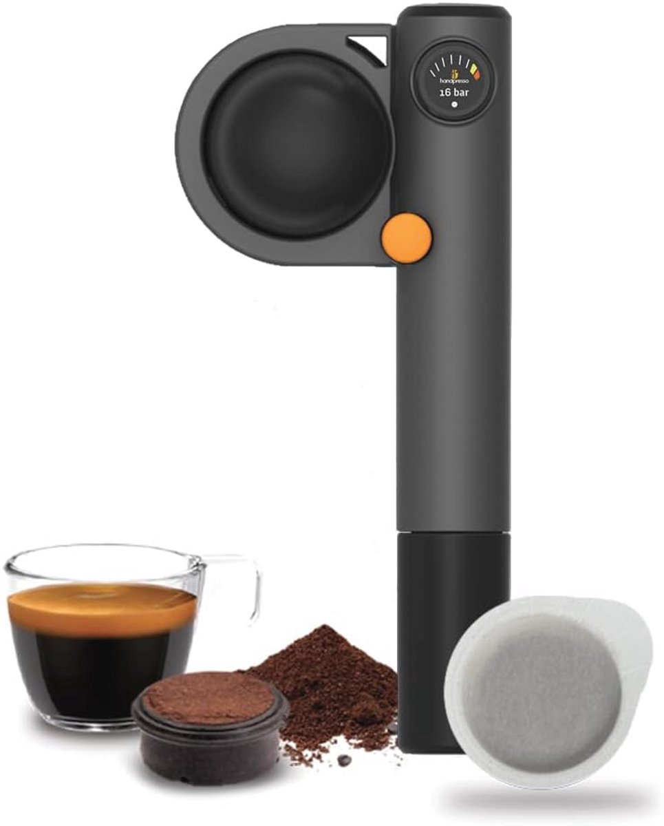 Draagbare espressomachine - Compact en robuust koffiezetapparaat voor ESE-pads en gemalen koffie