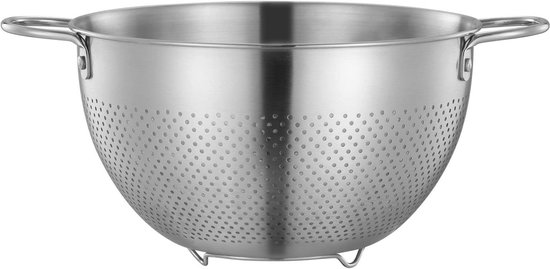 MMLFX 1 st keukenzeef groot gat roestvrij staal wassen gaas groentefruit ronde droge bak dikke mand zeef vergiet gereedschap (maat : 30 cm