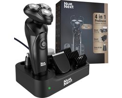 NueNext Elektrisch Scheerapparaat Mannen met Trimmer- 4D Scheermachine Heren - Neustrimmer - Shaver - Baardtrimmer - Nat & Droog - Oplaadstation