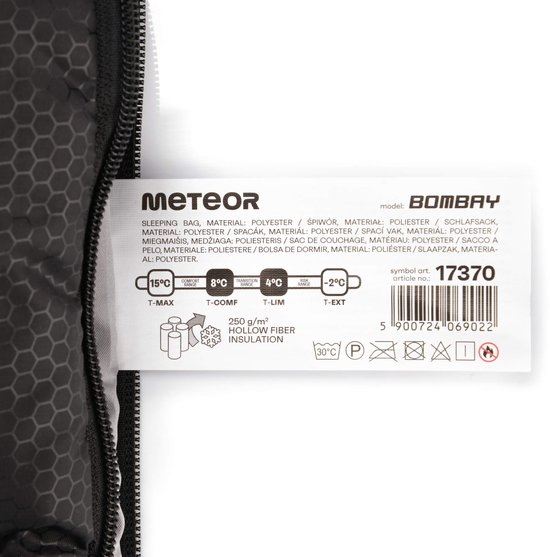 Meteor Bombay - Slaapzak - Maat L, mintgroen/zwart van Meteor — afbeelding 4
