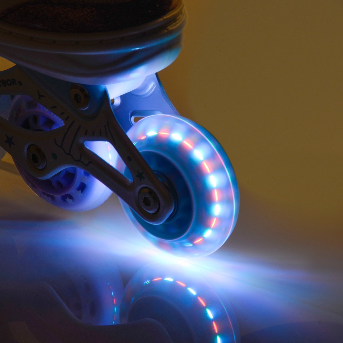 meteor® Inline Skates 4 in 1 voor Kinderen Jeugd Volwassen - Ideaal voor Jongens en Meisjes - Instelbare Maat