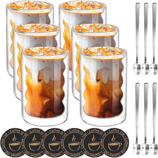 Taza de vidrio de borosilicato alto 250ml 350ml 450mL Vidrio transparente de dob