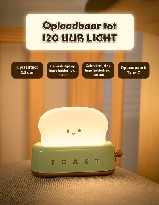 Eco Toys Wit Broodrooster Nachtlampje van Eco Toys — afbeelding 5