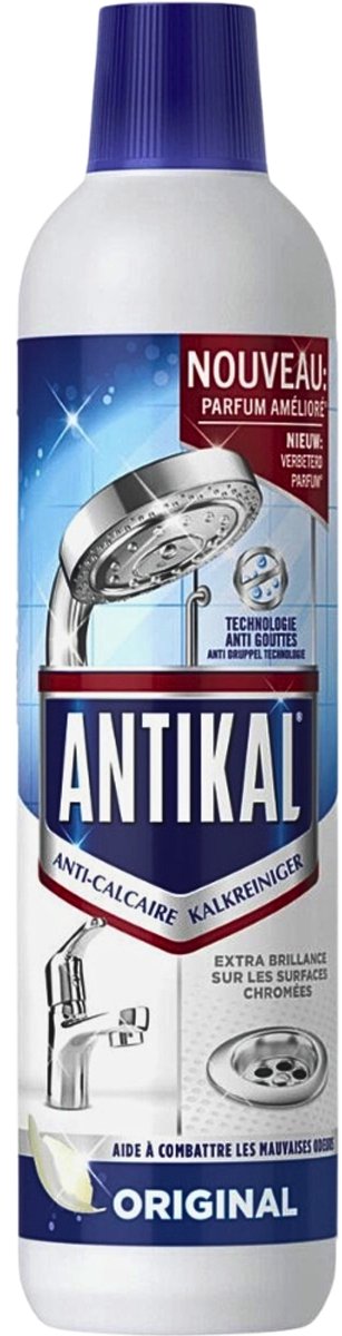 1 x Antikal Original Gel - Kalkreiniger - Extra Hechting - Diepwerkend - 750 ml - Kalkreiniger - Kalkaanslag - Anti-druppel - Diepwerkend - Verticale Oppervlakken