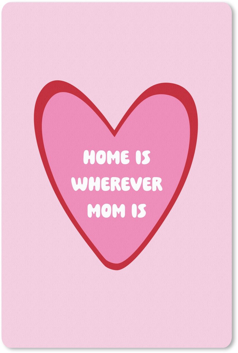 Muismat 18x27 cm - Mousepad Quote - Moeder - Roze - Muismatten