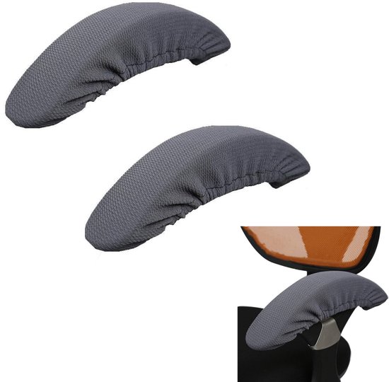 Alicer Armleuninghoezen voor bureaustoelen, armleuninghoezen, elastisch, wasbaar, waterdicht, armleuningbeschermers, voor thuis en kantoor, gamingstoelen (zwart