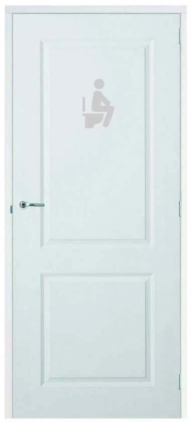 Sticker pour porte Homme sur toilette - Bleu foncé - 6 x 10 cm - Muursticker4Sale