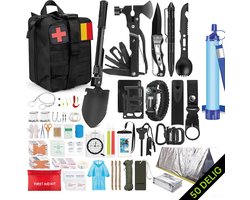 Kaaiman® Noodpakket - Survivalpakket - Noodpakket voor thuis – Complete Overlevingskit – Noodpakket Oorlogssituatie – Bug Out Bag Compleet – Preppers Noodpakket – Rampenpakket – Survival-Kit - Vlag België