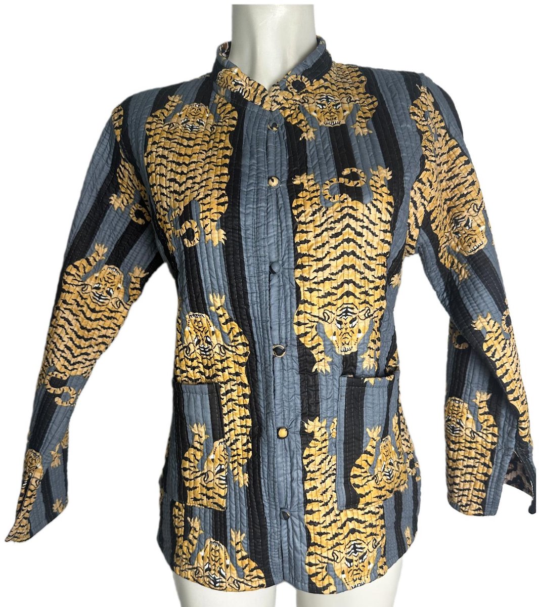 HS Reversible Jas Dames - Grijs Tijgerprint - Maat S/M