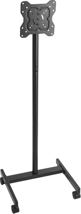 Support TV enroulable pour téléviseurs plats et incurvés de 431,8 à 1397 mm, support de sol portable jusqu'à 20 kg (max. VESA 200 x 200 mm) pour salons, chambres, bureaux et espaces extérieurs