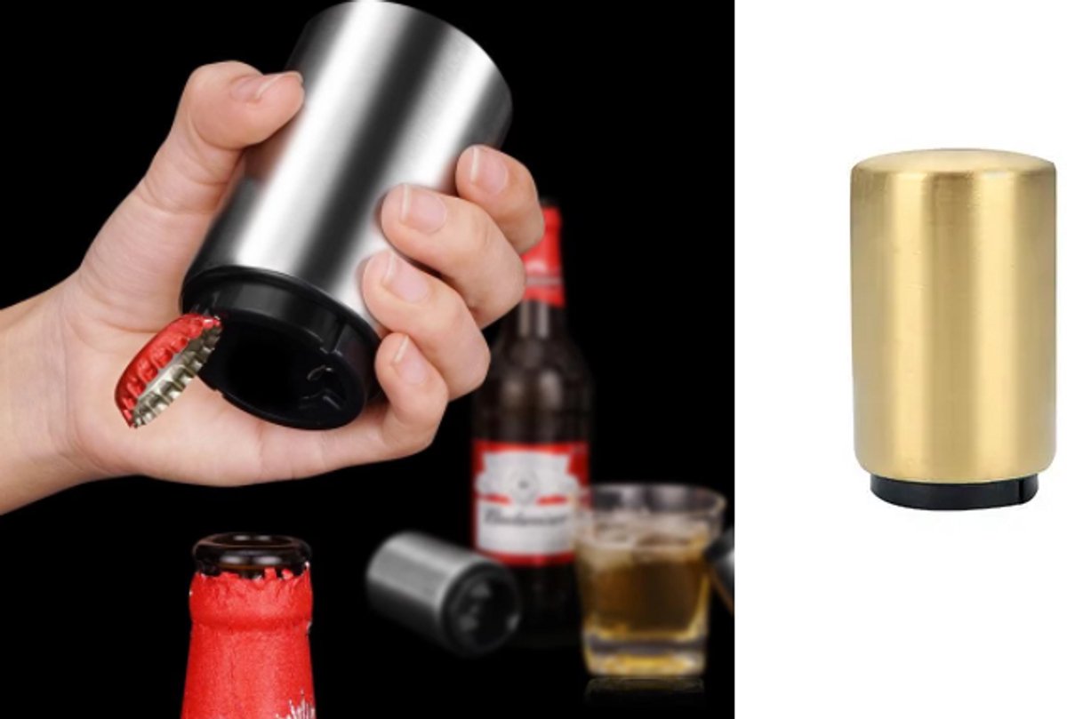 Gadgetpoint - Flesopener - Bier Fles Opener - Dopjes Verwijderaar - Goud