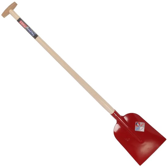 Talen Tools - Betonschop - Gehard staal - Rood - Dubbel Gebogen - Essenhouten steel - 130 cm van Talen Tools — afbeelding 2