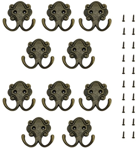 10 Stück Vintage Wandhaken Metall - Dekorative Aufhängung Für Gartenwerkzeuge