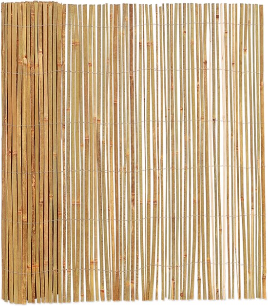 Bamboebaas® bamboemat gespleten - 500x120 cm - Naturel - Natuurlijke afscheiding - Schutting op rol - Duurzaam bamboe - Meer privacy - Tuin & balkon - Eenvoudige montage