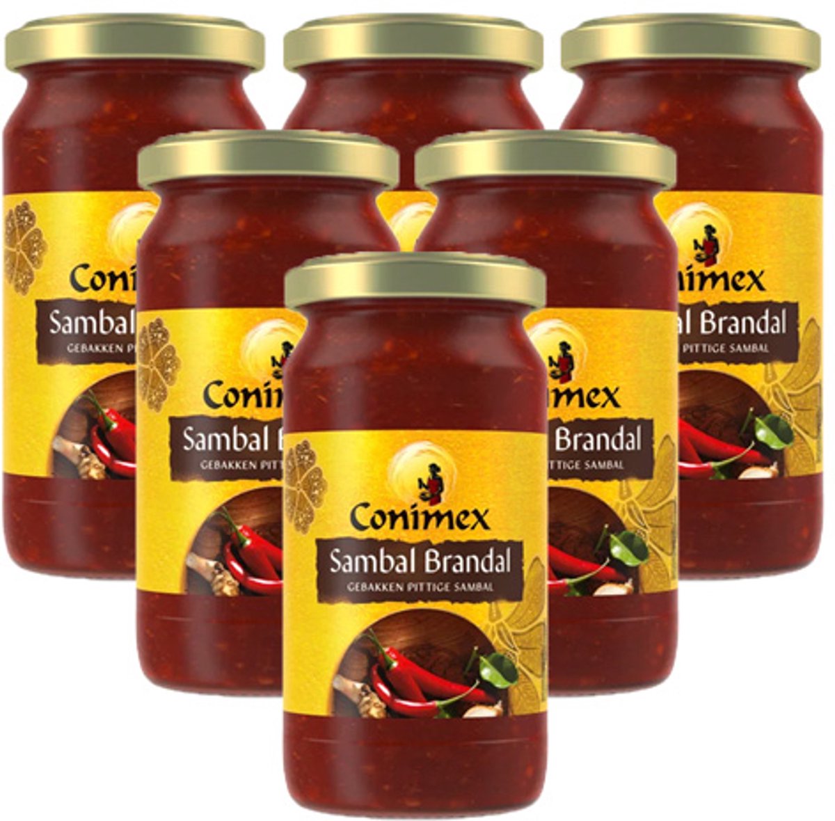 Goedkoopste Conimex | Sambal | Brandal | 6 x 200 gram