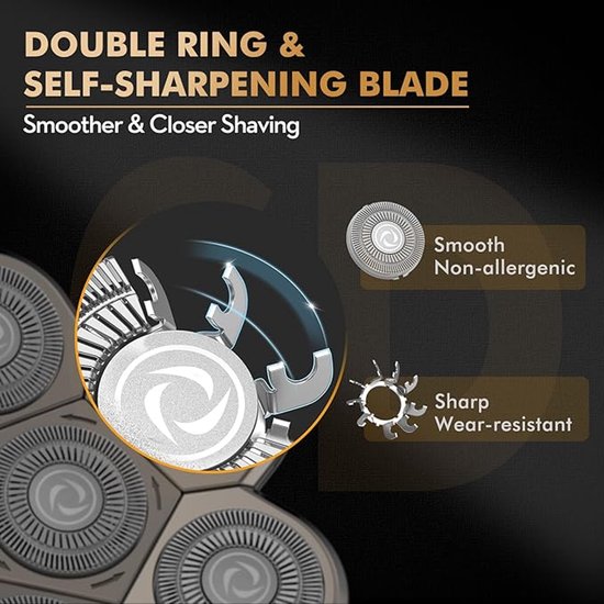 Rasoir Skull Shaver - Rasage doux et rapide - Pour la tête, le visage et le cou - Design ergonomique et sans fil - Précision et Comfort en un - Pour un Look élégant à la maison ou en Bébé en route