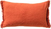 Dutch Decor LASSE - sierkussen 30x50 cm - 100% katoen - duurzaam - Potters Clay - oranje - Inclusief binnenkussen - Luxe kussens voor woonkamer & bank