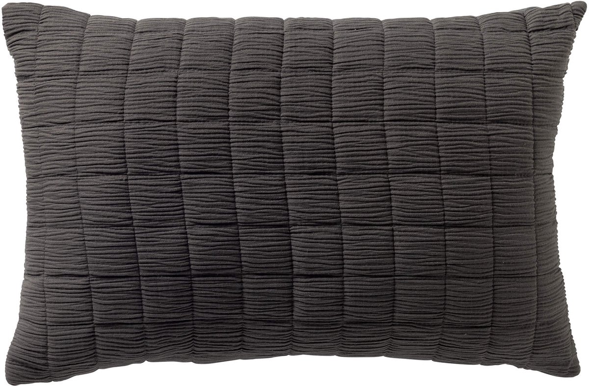 Dutch Decor REZA - Sierkussen 40x60 cm - Charcoal Gray - antraciet - Inclusief binnenkussen - Luxe kussens voor woonkamer & bank