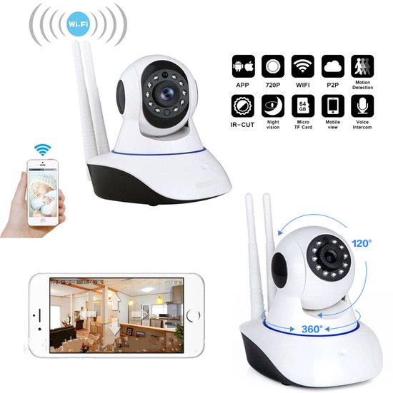 Vyzio - Wifi Camera - Babyfoon Met App - Beveiligingscamera Binnen - Bewakingscamera Voor Binnen - Huisdiercamera - Hondencamera - VISIONSPOT van Vyzio — afbeelding 4
