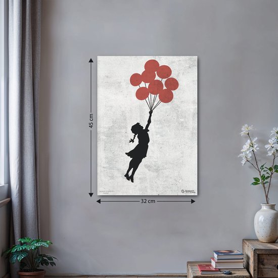 Banksy Graffiti - Canvas Schilderij -32x45 cm - Schilderijen Woonkamer