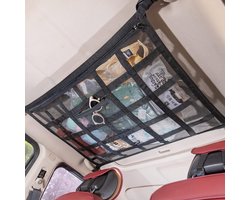 Upgrade auto-plafond bagagenet - 31,5" x 21,6" Versterkt de draagkracht en laat minder - autodak opbergorganizer - Auto-opbergzakken - Opbergnetten voor op het autodak