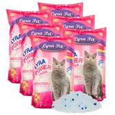 6 x 5 liter Lyra Pet® Lyra Power® Silica kattenbakvulling