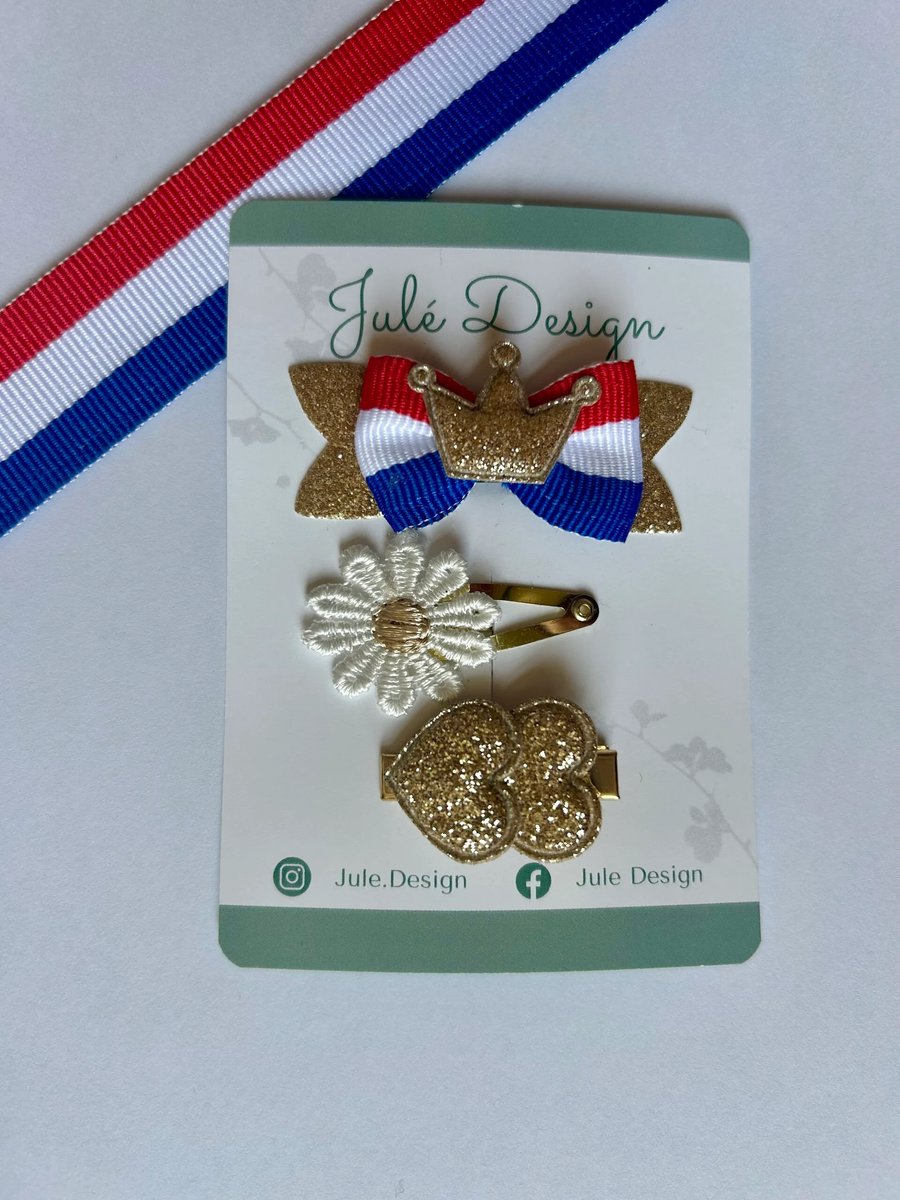 Julé Design Koningsdag haarspeldjes mini