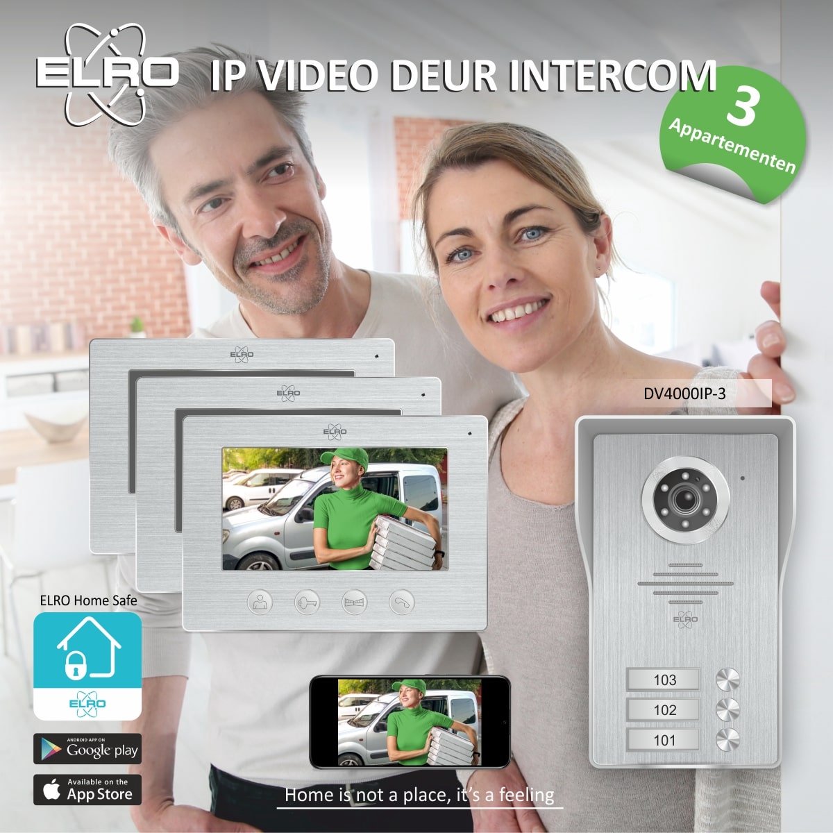 ELRO DV4000IP3 Wifi IP Video Deur Intercom met 1080P Camera - afbeelding 2