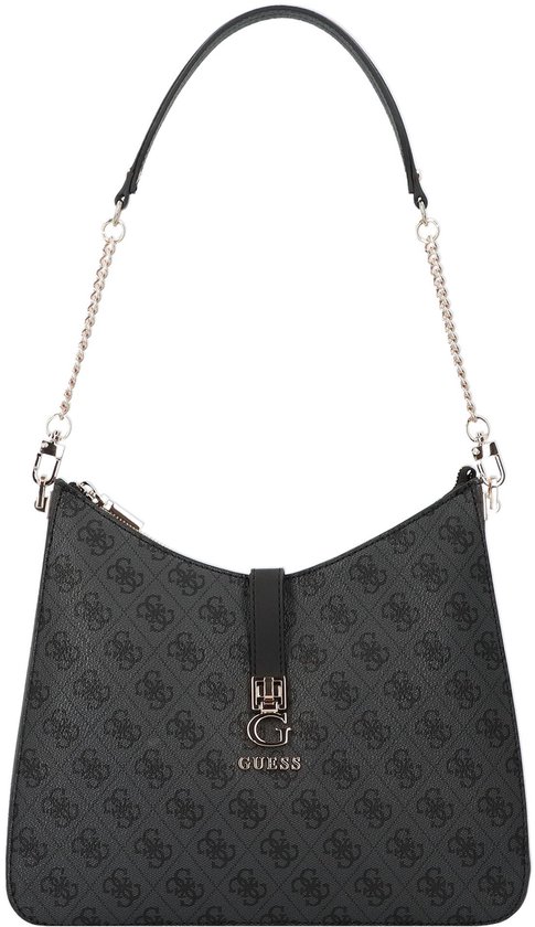 Guess ZAMIRA TOP ZIP SHOULDER BAG - Sac à Main - Coal/gris Foncé