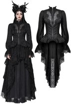 Dark in Love - Gothic Hollow Pattern Sheer Jacket - L - Zwart
