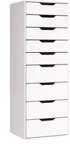 Bol.com Ladekast - Opbergkasten - Organizer - Dressoir - Woonkamer - 243 cm x 45 cm x 40 cm - Wit aanbieding