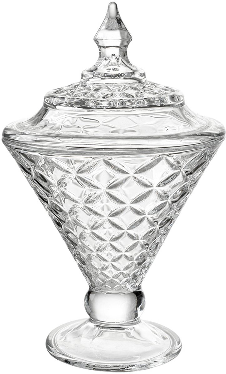 Clayre & Eef Glazen potje Ø 12x19 cm Transparant Glas