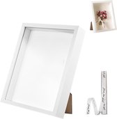 Diepe Houten Fotolijst - D-fotolijst x cm - Perfecte Lijst voor 3D-Vulling - Acrylplaat Diepe Doos voor Muurdecoratie of Desktop - Herinnering aan Familieherinneringen (Binnenframe)