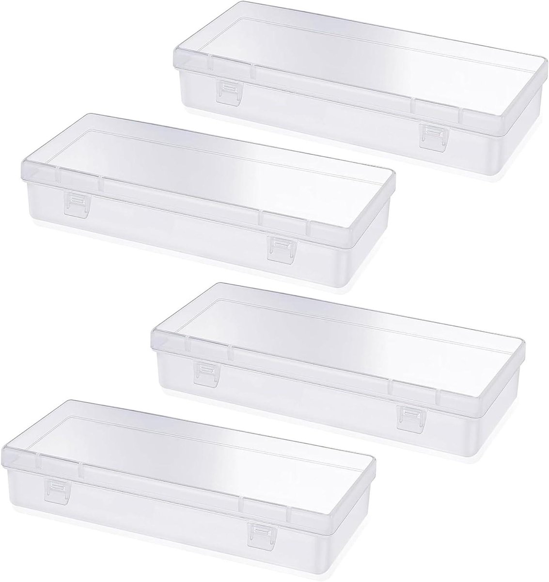 Transparante opbergdozen voor foto's - Set van 4 stuks - 174 x 107 x 27 cm