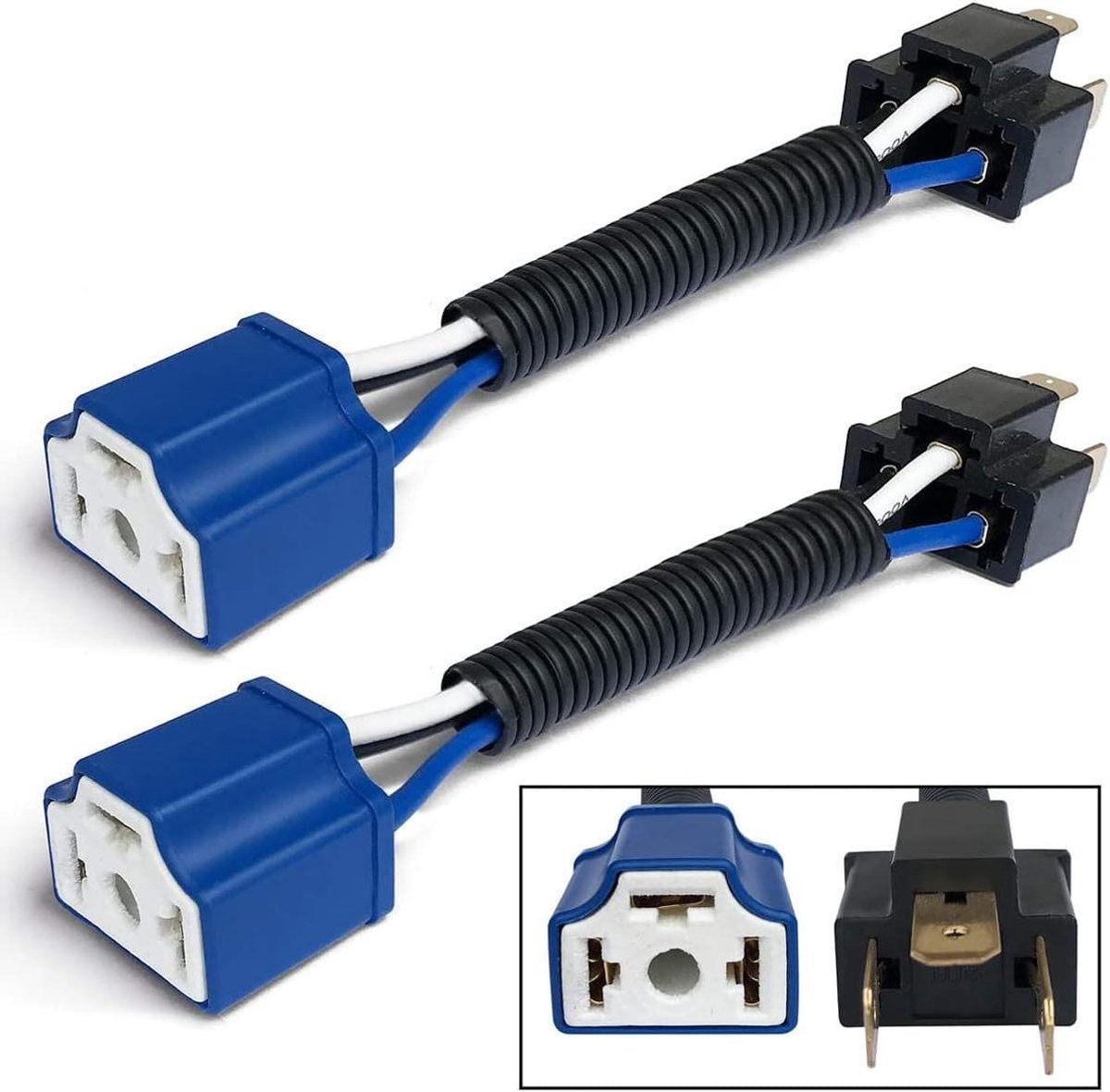 H4 9003 HB2 Kabelboom Koplamp Socket Heavy Duty Keramische Koplamp Plug Voor Auto Vrachtwagen Boot Marine Koplamp Mistlamp Retrofit