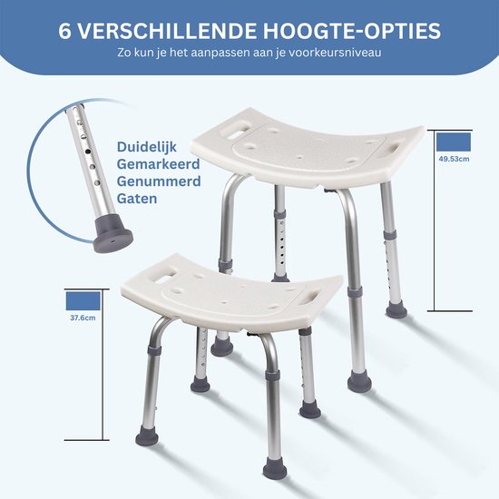 Douchekruk Inklapbaar - Douchestoel - Wit — afbeelding 3