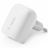 Belkin Boost Charge USB-C Oplader – USB Stekker – IPhone Lader – Fast Charger - Snellader - USB-C – USB-C-Adapter - 20W – Wit