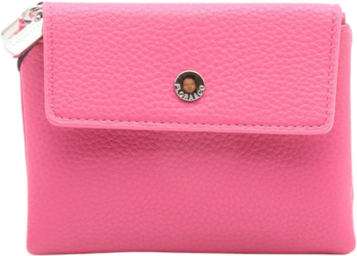 Flora&co - Paris - portemonnee - dames beugelportemonnee - broekzakformaat - fuchsia