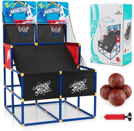 YAPASPT Mini Panier De Basket-Ball D'intérieur Pour Enfants Avec Mini Ballon De Basket De 12 7 Cm Et Pompe A Ballon Cadeau De Basketball Portable Pour Chambre Bureau Et Salle De Bain