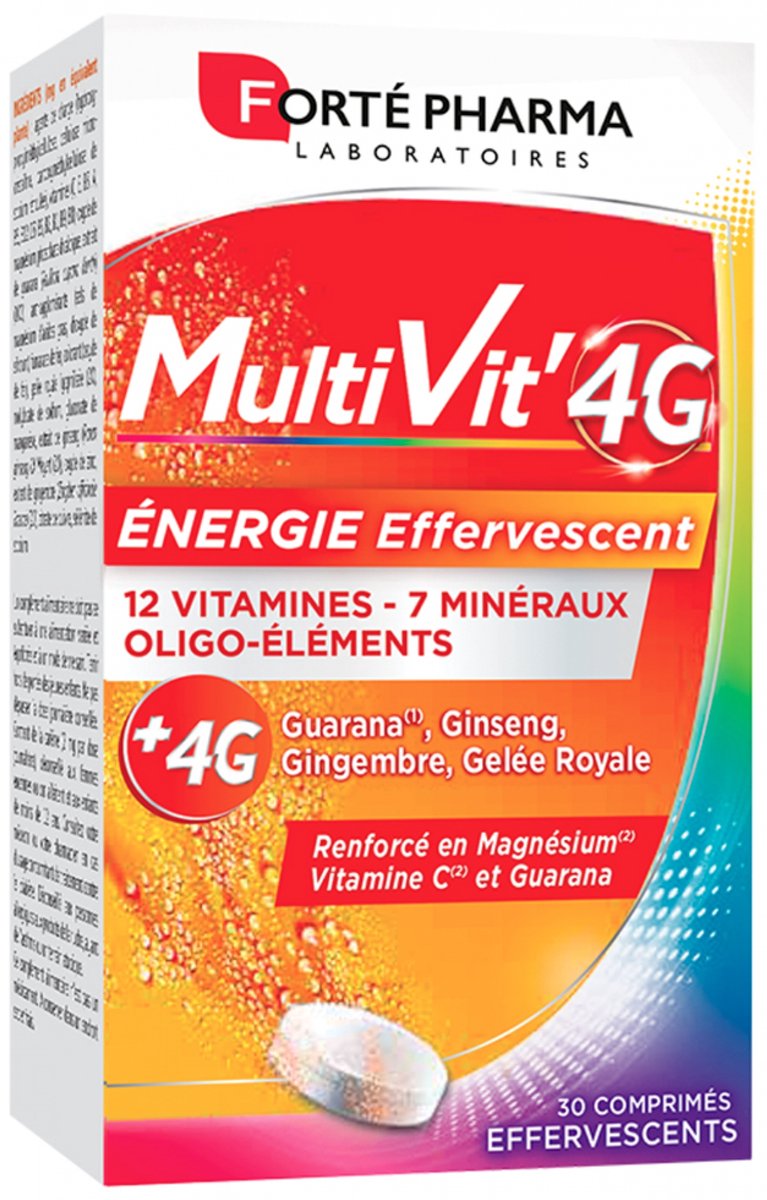 Goedkoopste Forté Pharma MultiVit'4G Energy 30 Bruistabletten