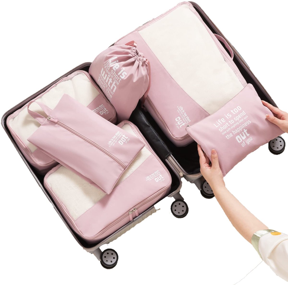 Ibenzoa® Hoogwaardige Reiskubussen Set voor Optimale Bagageorganisatie op Vakantie en Zakenreis