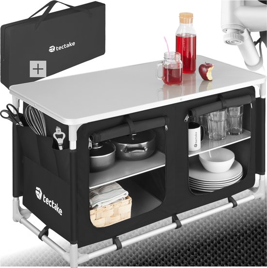 FIVMEN Campingkeuken, opvouwbare campingkast met aluminium frame