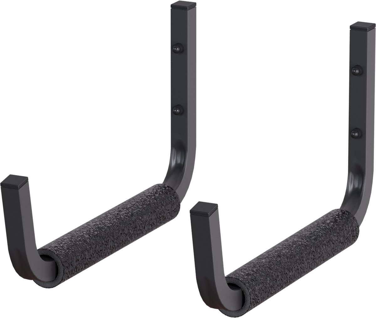 QLS WG1 ZWART 1 Paar Wandhaak Ophangsysteem Wandmontage Garage Opslag Van Gereedschap Fietsen Ladder Kajak 10329