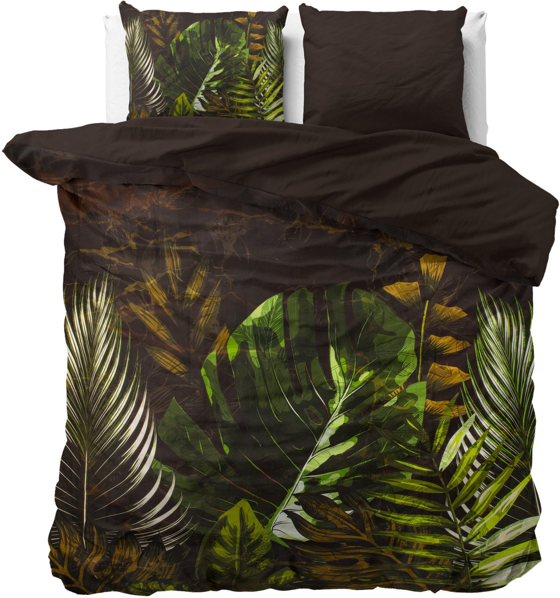 Dreamhouse dekbedovertrek Jungle Art 2 Taupe 240 x 220 cm